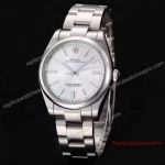 New Rolex Oyster Perpetual SS White 39mm Replica Watch